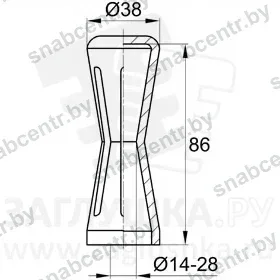 Защита пластиковая для арматуры 8-14 мм с внешними габаритами 56х23 мм