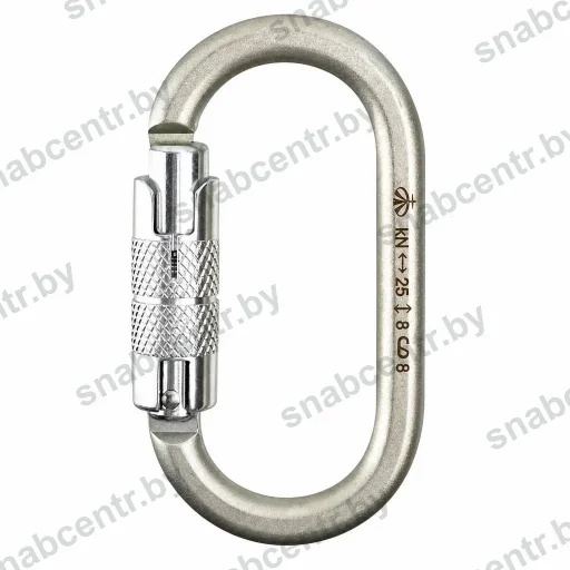 ver 0238 Карабин овал стальной люкс автомат (Keylock), 25 кН